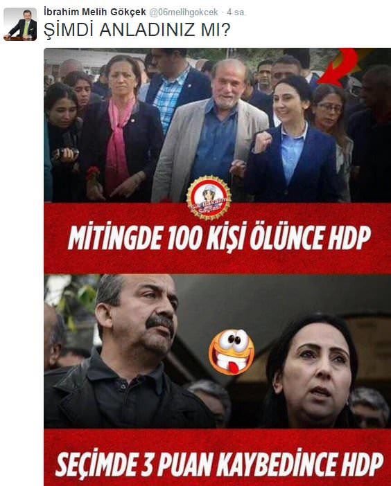 Melih Gökçek'ten flaş HDP tweeti! - 1