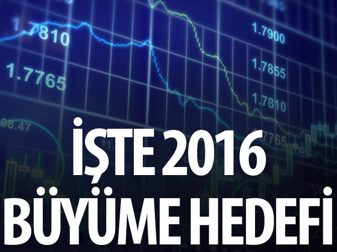 İşte 2016 büyüme hedefi
