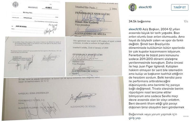 Alex’ten Aziz Yıldırım’a cevap