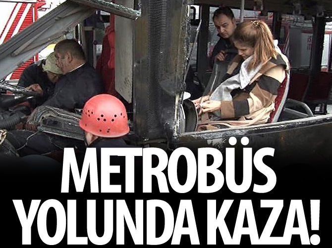 Metrobüs yolunda kaza