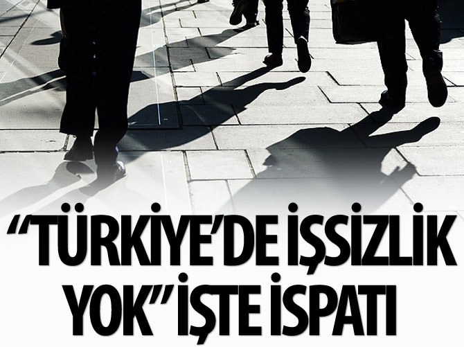 "Türkiye'de işsizlik yok" İşte ispatı