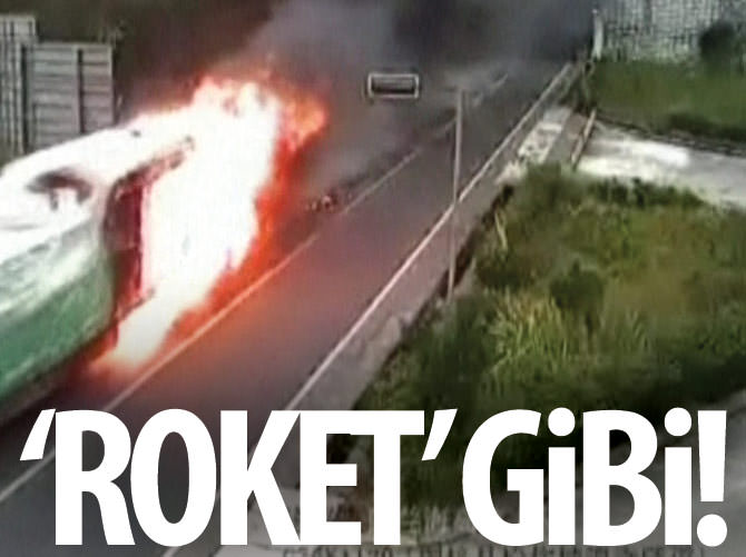 Tünelden 'roket' gibi fırladı!