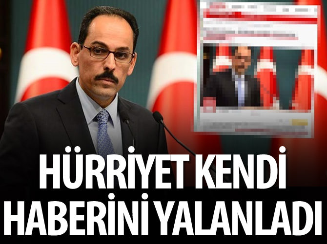 Hürriyet'ten Hürriyet'e yalanlama