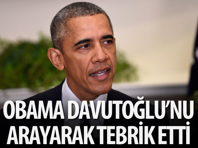 Obama Davutoğlu'nu arayarak tebrik etti