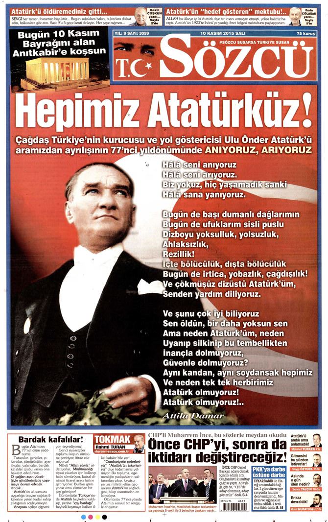 Sözcü abarttı, Atatürk’e yalvardı!