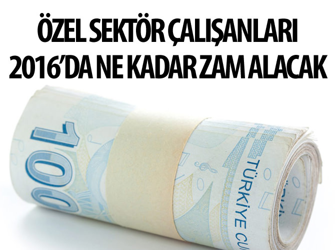 Özel sektör çalışanları 2016'da ne kadar zam alacak?