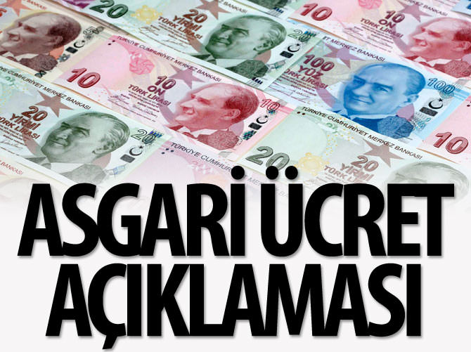 Asgari ücret 1 Ocak 2016 itibariyle 1300 lira olacak