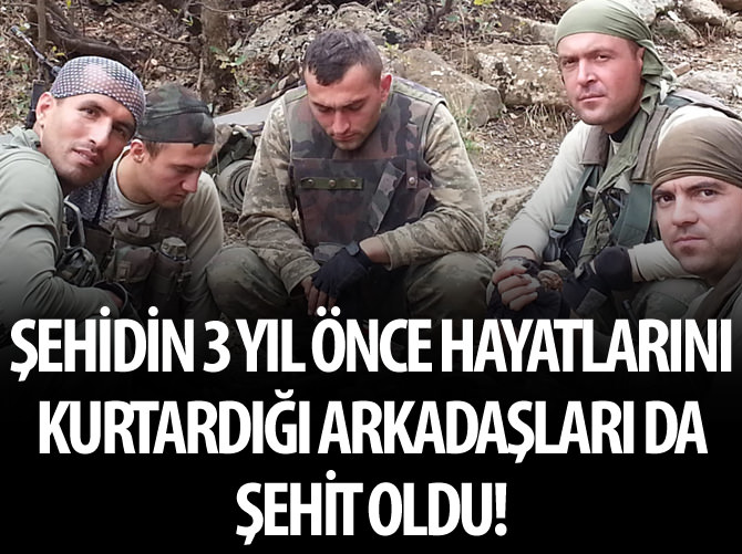 Şehidi anmaya gelen arkadaşları da aynı kaderi paylaştı