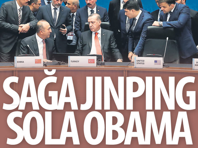 Erdoğan'ın solunda Obama sağında Jinping olacak
