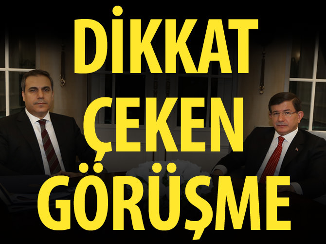 Davutoğlu ile Fidan'ın dikkat çeken görüşmesi