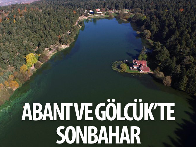 Havadan görüntülerle Abant ve Gölcük'te sonbahar
