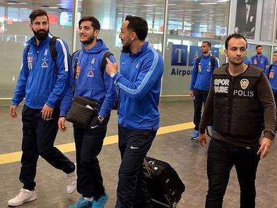 Yunanistan A Milli Futbol Takımı İstanbul'a geldi