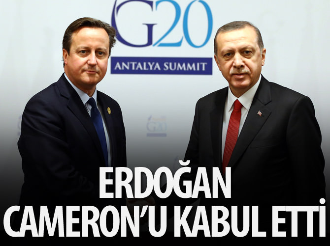 Erdoğan Cameron'u kabul etti