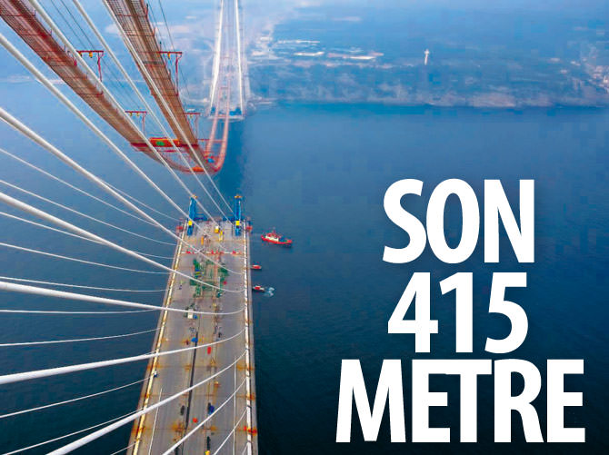 Köprüde son 415 metre