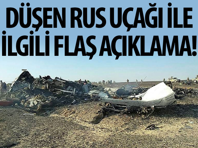 Düşen Rus uçağı ile ilgili flaş açıklama!