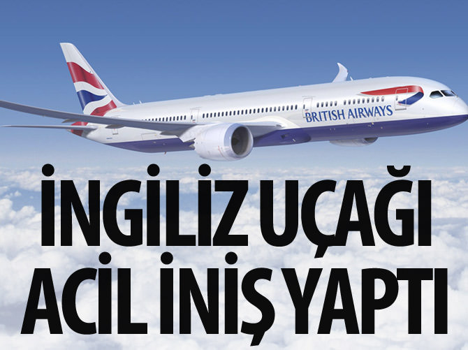 İngiliz uçağında büyük panik... Acil iniş yaptı...