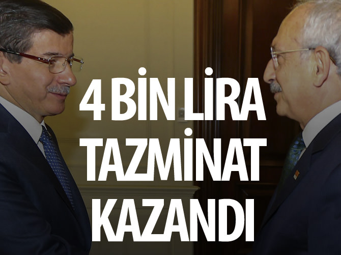 Davutoğlu Kılıçdaroğlu'ndan tazminat kazandı