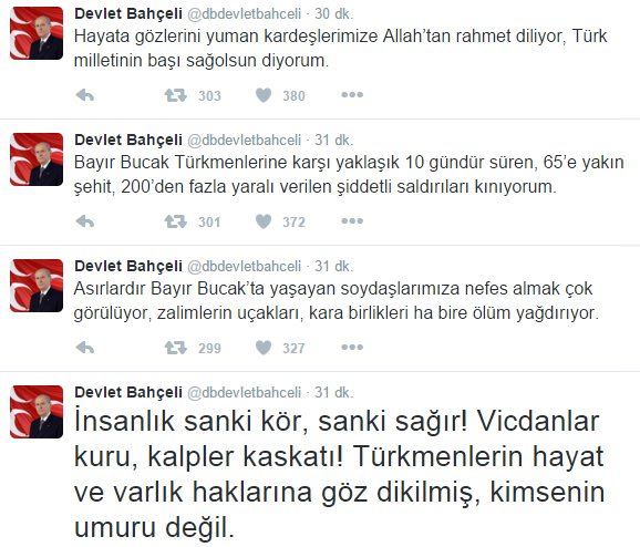 Türkmenlere giden yardım tırlarını eleştiren Bahçeli'ye bakın! - 1