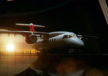 Turbojet bitti sıra uçak gövdesinde