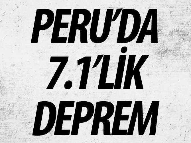 Peru'da deprem