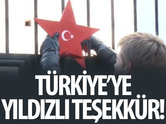 Ukrayna'da Türkiye'ye teşekkür yıldızı