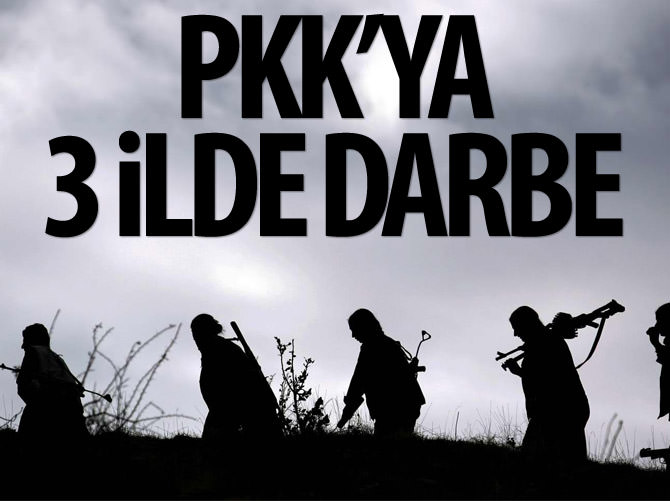 PKK'ya 3 ilde operasyon