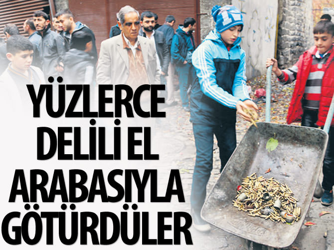 Yüzlerce delili el arabasıyla götürdüler!
