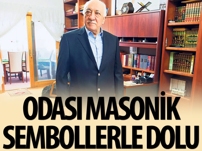Gülen’in odası Masonik sembollerle dolu!
