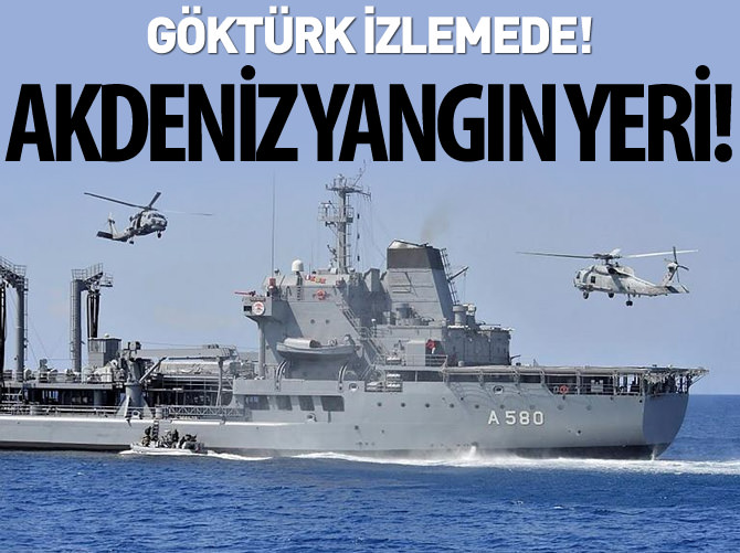 Akdeniz savaş gemisiyle dolu