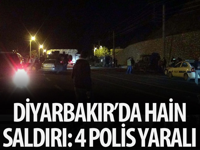 Diyarbakır'da hain saldırı: 1'i ağır 4 polis yaralı
