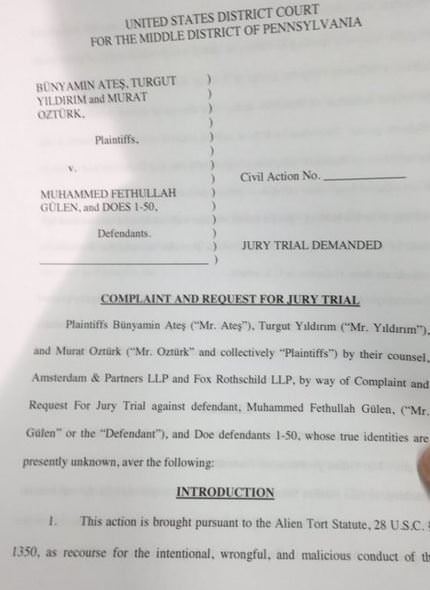 Gülen’e ABD’de 6 suçtan dava!