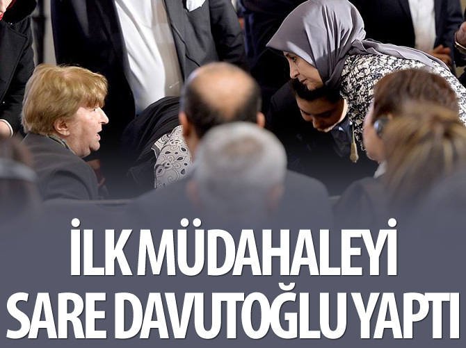 Başbakanlık koruma polisi bayıldı, Sare Davutoğlu müdahale etti