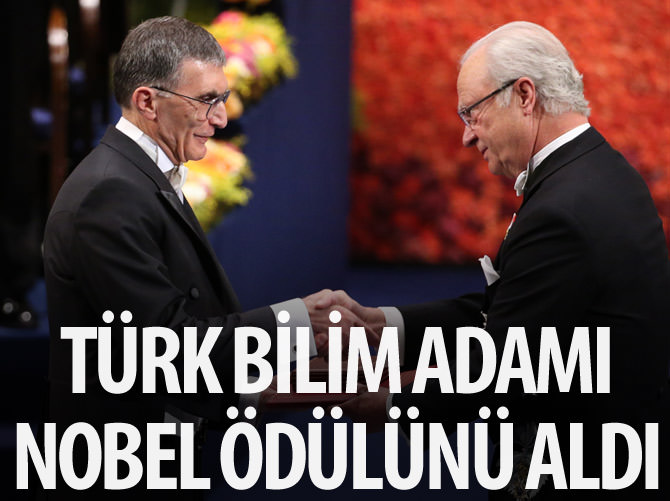 Türk bilim adamı Aziz Sancar ödülünü aldı
