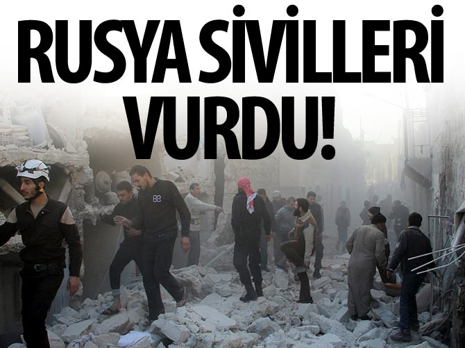 Rus savaş uçakları Halep'te sivilleri vurdu: 41 ölü