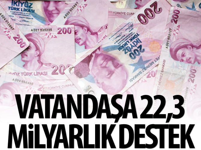 Vatandaşa 22.3 milyarlık destek