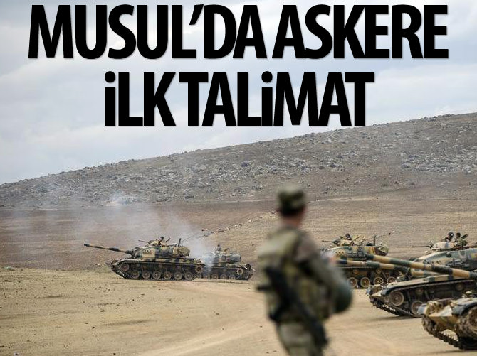 Musul'daki askere ilk talimat