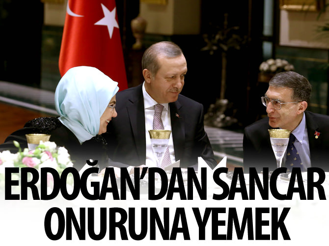 Cumhurbaşkanı Erdoğan, Sancar onuruna akşam yemeği verdi
