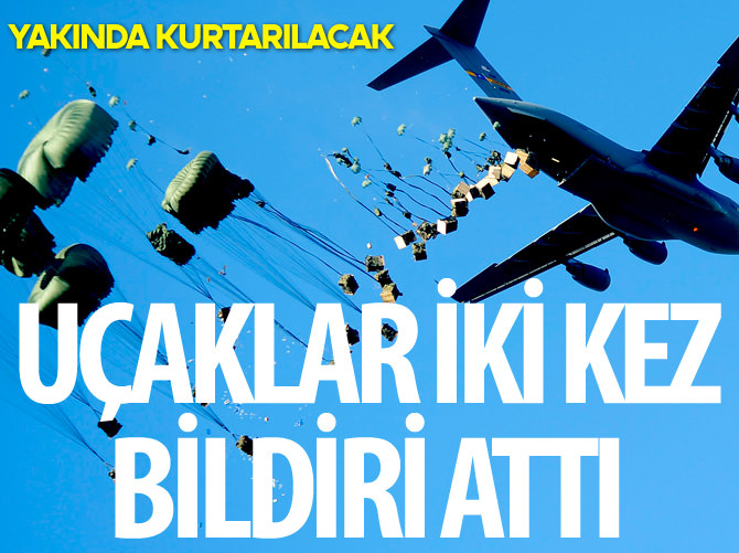 Musul'da uçaklar iki kez bildiri attı