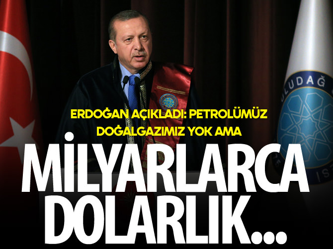 Erdoğan: Türkiye'de petrol, doğalgaz yok ama ondan çok var