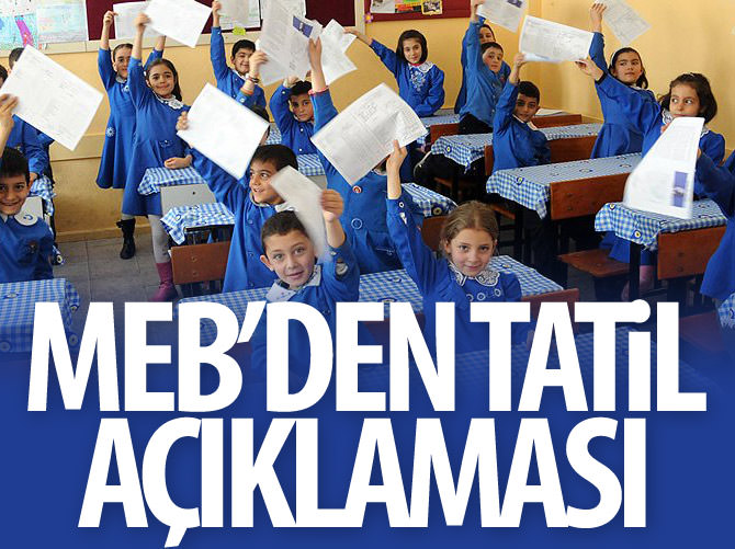 Milli Eğitim Bakanlığı'ndan sömestr tatili açıklaması