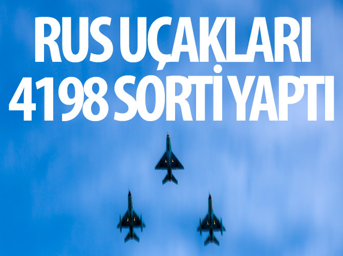 Rus uçakları 4198 sorti yaptı