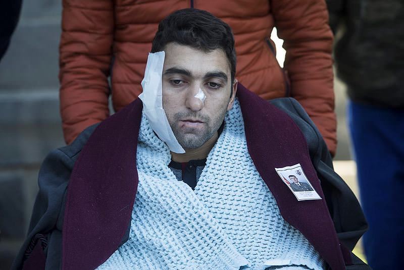 Şehit uzman çavuşun cenazesine hastaneden koştu geldi