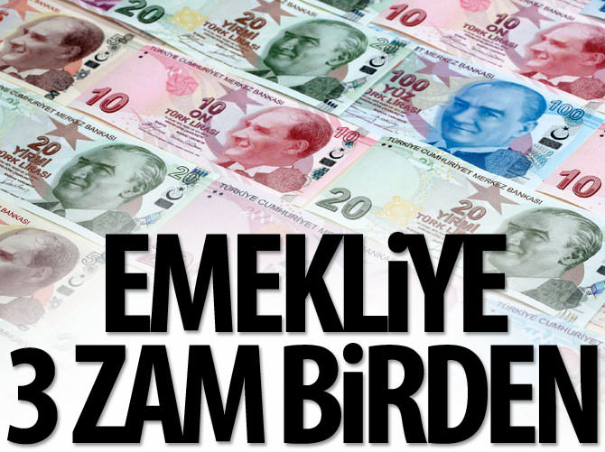 Çalışan emekliye 3 zam birden