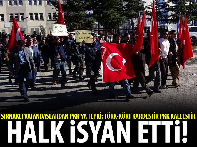 Hainlere halk tepkisi: 'Türk-Kürt kardeştir, PKK kalleştir'