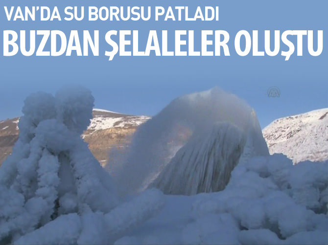 Buzdan şelale!