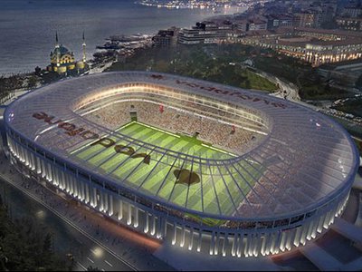 Arena'nın çatısının ana iskeleti tamamlandı