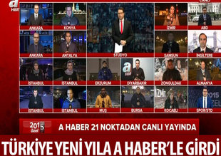 Türkiye yeni yıla A Haber’le girdi