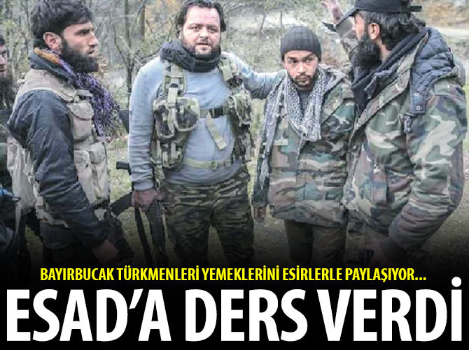 Esirlerle yemeğimizi paylaşıyoruz