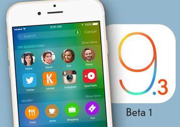 Apple iOS 9.3'ün ilk betası yayınlandı