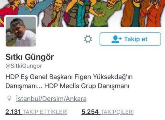 Yüksekdağ’ın danışmanından alçakça tweet